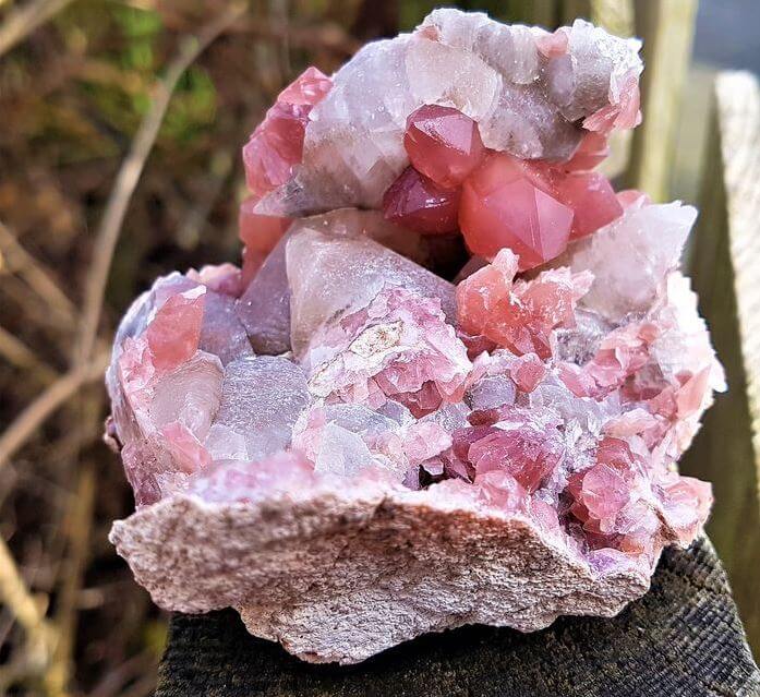 Pink Amethyst and Pyrite Combination