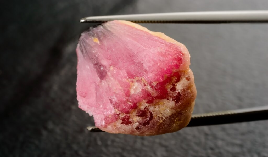 Pink Tourmaline and Pyrite Combination