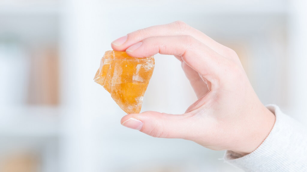 Honey Calcite and Kunzite Combination