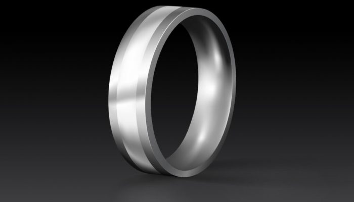 Titanium Mens Wedding Ring